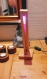 Lampe de table tactile bois et led, chevet, bureau multicolore fait main.