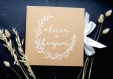 Livre d’or mariage branches d'olivier / guest book wedding, personnalisé à la main noms mariés, date mariage calligraphie couronne fleurs