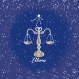 Badge fait main - astrologie balance || constellation du zodiaque || anniversaire septembre - octobre || illustration astro || communauté 