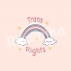 Badge fait main - trans rights citation, illustration lgbt, arc-en-ciel drapeau transgenre, journée international, communauté lgbt 