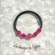 Bracelet  perles rose foncé