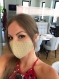 Masque facial en tissu taupe/ face mask