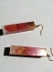 My beautiful pink and golden galaxy abstraction effect epoxy resin jewel hooks