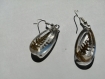 My beautiful natural fern leaf  teardrop epoxy resin earrings jewel hooks
