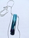 My beautiful blue and purple etheral twirl galaxy abstraction epoxy resin silver necklace pendant jewel