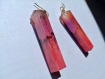 My beautiful pink and purple galaxy abstraction effect epoxy resin jewel hooks