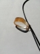 My beautiful minimalist classy golden teardrop abstraction epoxy resin necklace jewel pendant