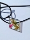 My beautiful wandering natural dried flower epoxy resin necklace pendant jewel pink