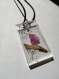 My beautiful wandering flower pink & flower pattern epoxy resin necklace jewel pendant