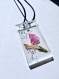 My beautiful wandering flower pink & flower pattern epoxy resin necklace jewel pendant