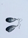 My beautiful grey abstraction effect classy and shiny teardrop epoxy resin earrings jewel hooks