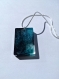 My beautiful blue galaxy abstraction effect epoxy resin silver necklace