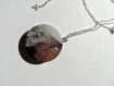 My beautiful classy flower in galaxy abstraction effect epoxy resin silver necklace jewel pendant