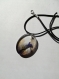 My beautiful golden dark purple flower galaxy abstraction epoxy resin necklace