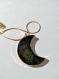 My beautiful dark golden moon galaxy wandering natural dried flower epoxy resin necklace pendant jewel