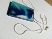 My beautiful blue galaxy abstraction effect epoxy resin silver necklace