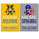 2 affiches citations avec superhéros, wolverine et captain america, même les supers héros, en français