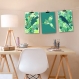 3 affiches jungle avec perroquets, grand format 30 x 45 cm, tendance déco, décoration exotique, tropical