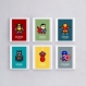 6 affiches superhéros pour décoration murale de chambre enfant, superman, batman, iron man, cadeau enfant