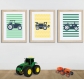 3 affiches tracteurs à la ferme, chambre enfant, décoration garçon, pépinière, affiche colorée, cadeau garçon