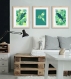 3 affiches jungle avec perroquets, grand format 30 x 45 cm, tendance déco, décoration exotique, tropical