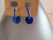 Boucles d'oreilles métal bleu