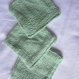 Lot de 10 carrés coton vert lavables en tissus éponge - 10x10 cm - pour un démaquillage écologique tout en douceur  