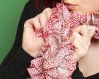 Echarpe femme en laine acrylique et tissus