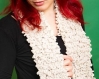 Echarpe femme en laine acrylique chenille couleur beige