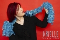 Echarpe femme en laine acrylique - différents tons de bleu 