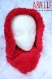 Echarpe fermée- tout en douceur laine rouge aspect fourrure femme et enfant