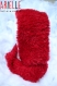 Echarpe fermée- tout en douceur laine rouge aspect fourrure femme et enfant
