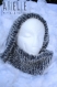 Echarpe fermée- tout en douceur laine chinée grise et blanche- aspect fourrure femme et enfant