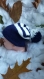 Bonnet enfant à rayure bleue marine et blanche, pompon sur le dessus 1/4 ans