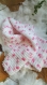 Echarpe fillette en laine chenille , blanche et rose .toute en douceur