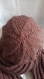 Ensemble bonnet-écharpe pour homme laine marron ( 70% acrylique, 30% laine)