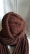 Ensemble bonnet-écharpe pour homme laine marron ( 70% acrylique, 30% laine)