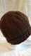 Ensemble bonnet pour homme laine marron ( 70% acrylique, 30% laine)
