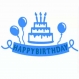 Découpe scrapbooking gâteau anniversaire, fête, ballon, happy birthday, embellissement, décor, papier, création,die cut