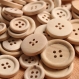 5 boutons bois beige 4 trous  différentes tailles, pour scrapbooking, brads, embellissement, cadeau, décoration, décor, die cut