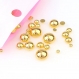 10 perles demi ronde dorées 8 mm à coller pour scrapbooking, brads, embellissement, cadeau, décoration, décor, die cut
