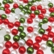 10  perles demi  ronde de noël 8 mm à coller pour scrapbooking, brads, embellissement, cadeau, décoration, décor, die cut