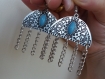 14 - boucles d’oreilles arménienne demi-cercle tombantes avec une pierre de turquoise, boucles d’oreilles ethnique, boucles d’oreilles tombante boho hippie
