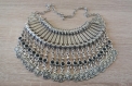 1 - eternité collier argenté tombant, collier arménien, collier pendant arménien d’onyx noire