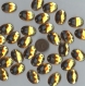 Pc33*** 30 pierres à coudre à facettes acrylique ovales 18x13mm - jaune-orange