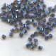 T6 5301 bdk *** 15 toupies cristal swarovski 6 mm black diamond ab2x