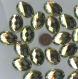 Pc36 *** 20 pierres à coudre à facettes acrylique ovales 25x18mm - jaune
