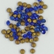 218 52 *** 20 strass anciens (années 60) fond conique 5,2mm bleu saphir