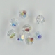 5000 10 ci *** 4 perles cristal swarovski rondes 10mm  crystal ab