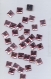 Pc42 *** 50 pierres à coudre à facettes acrylique carré 8mm rose